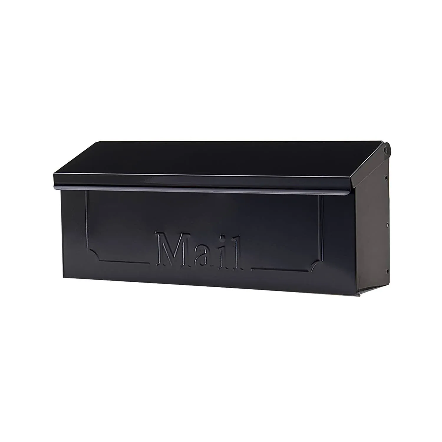 Gibraltar Horizontal Wall-Mount Mailbox, Black, 6.3" x 15.5" x 3.5"