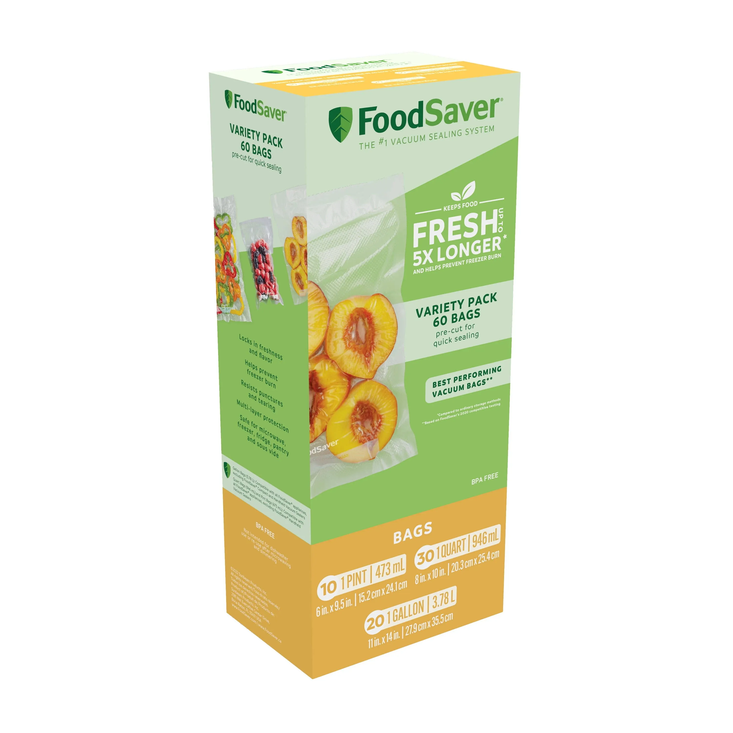 FoodSaver Vacuum Sealer Bags Variety Pack 30-Count