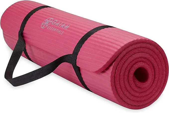 Yoga Mat Thick Fitness &amp; Exercise Mat with Easy-Cinch Carrier Strap, 72&#034;L X 24&#034;W