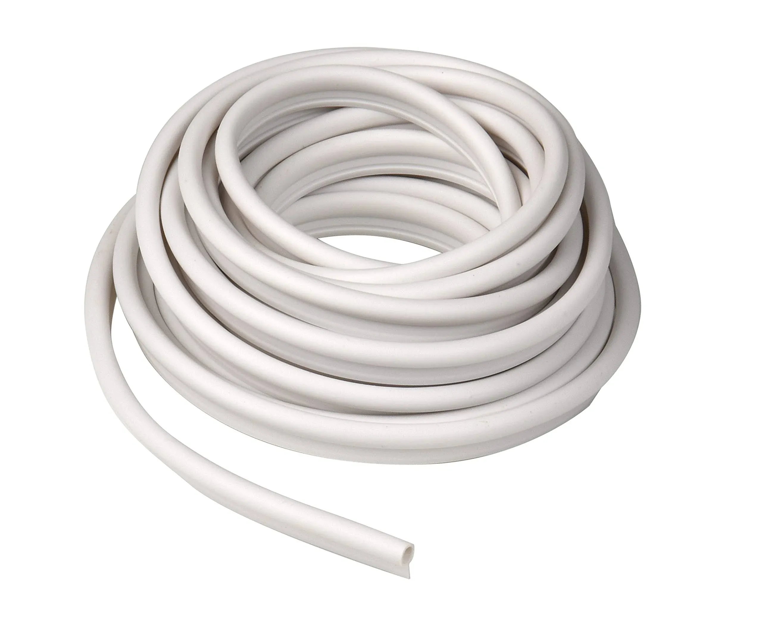 Frost King V18WH Gasket Weatherstrip, 1/2 in W, 1/4 in Thick, 17 ft L, Vinyl, White