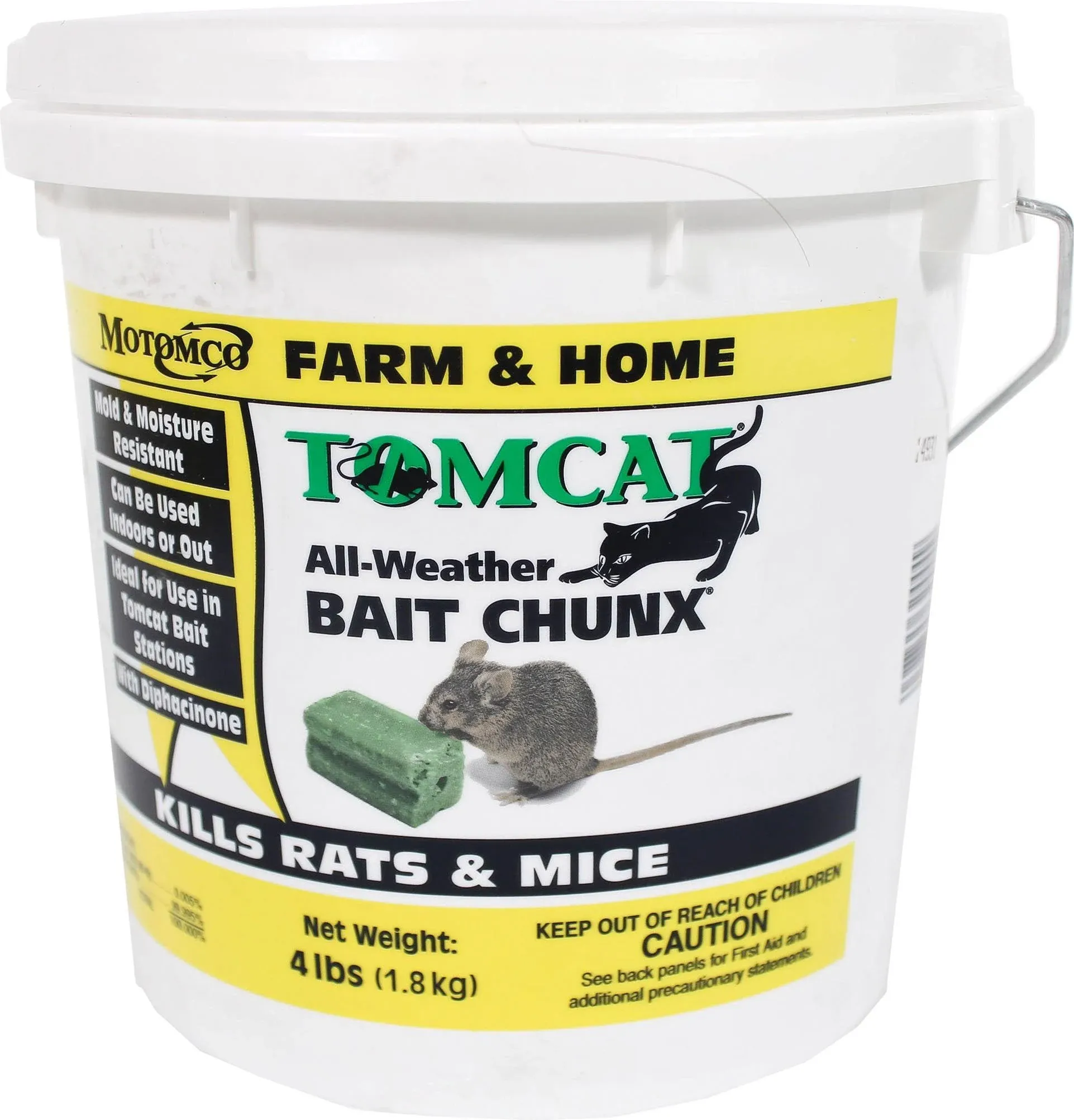 Tomcat 4 lb All Weather Bait Chunx Pail - 32444 | Blain's Farm & Fleet