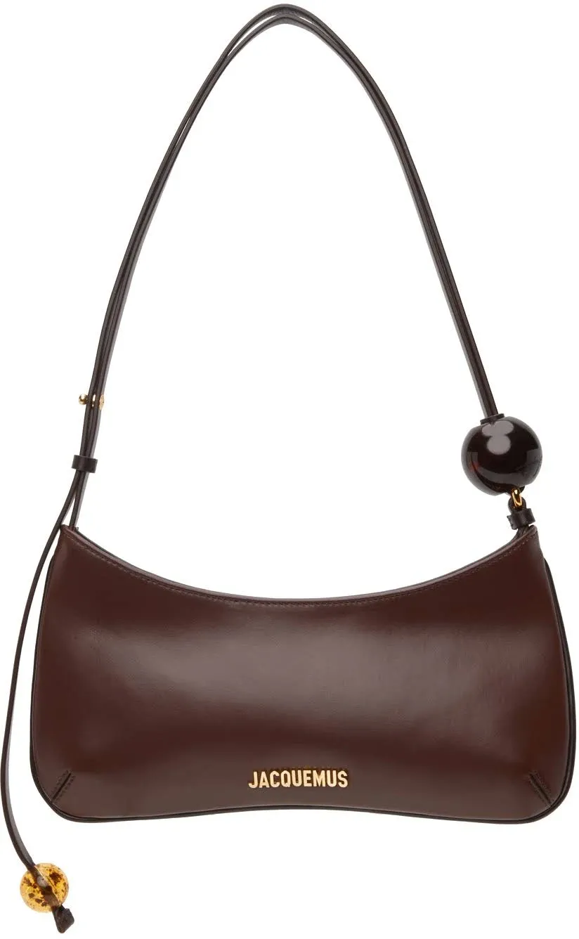 Jacquemus Le Bisou Perle Leather Shoulder Bag - Brown