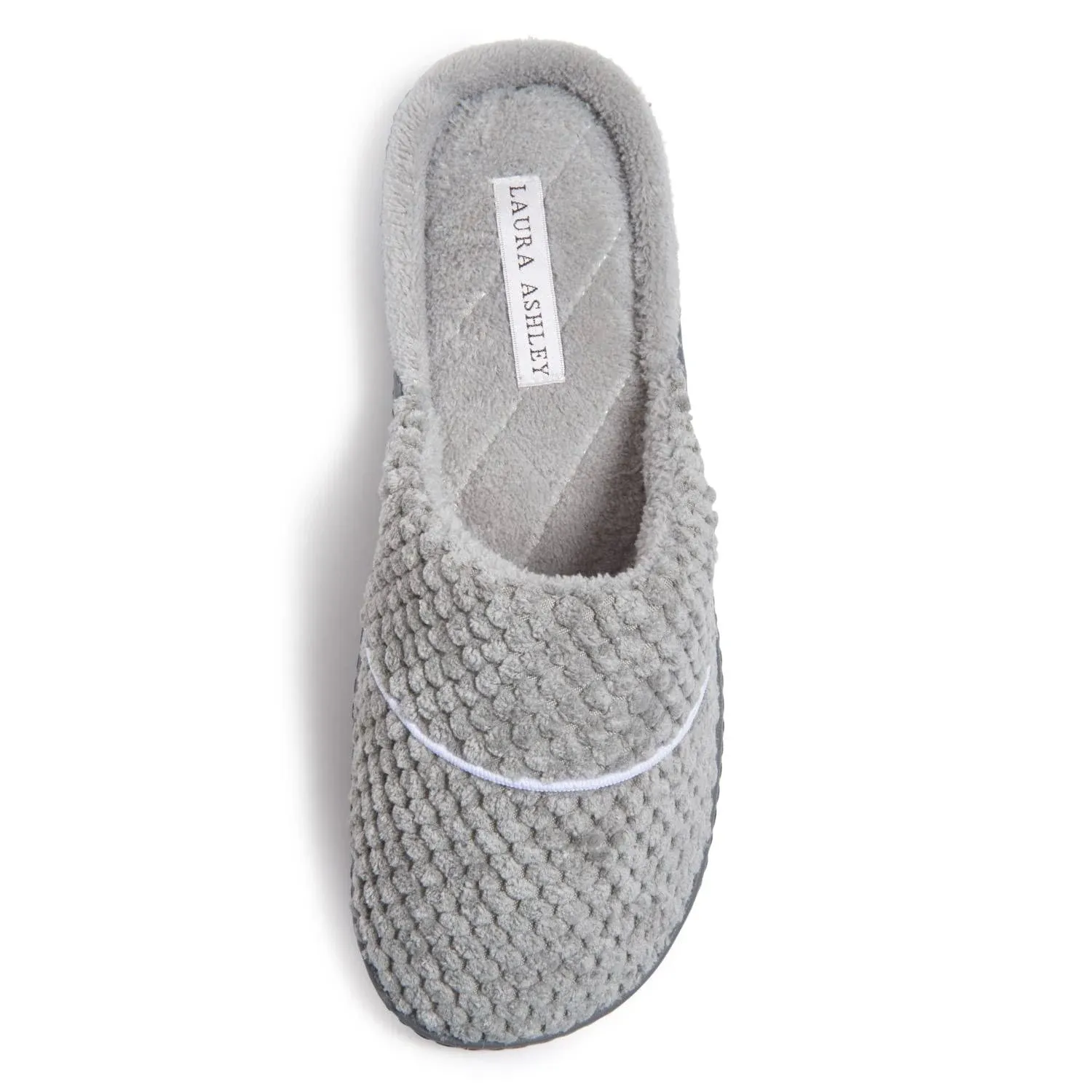 Laura Ashley Women's Rugged Memory Foam Terry Cloth Spa Slippers