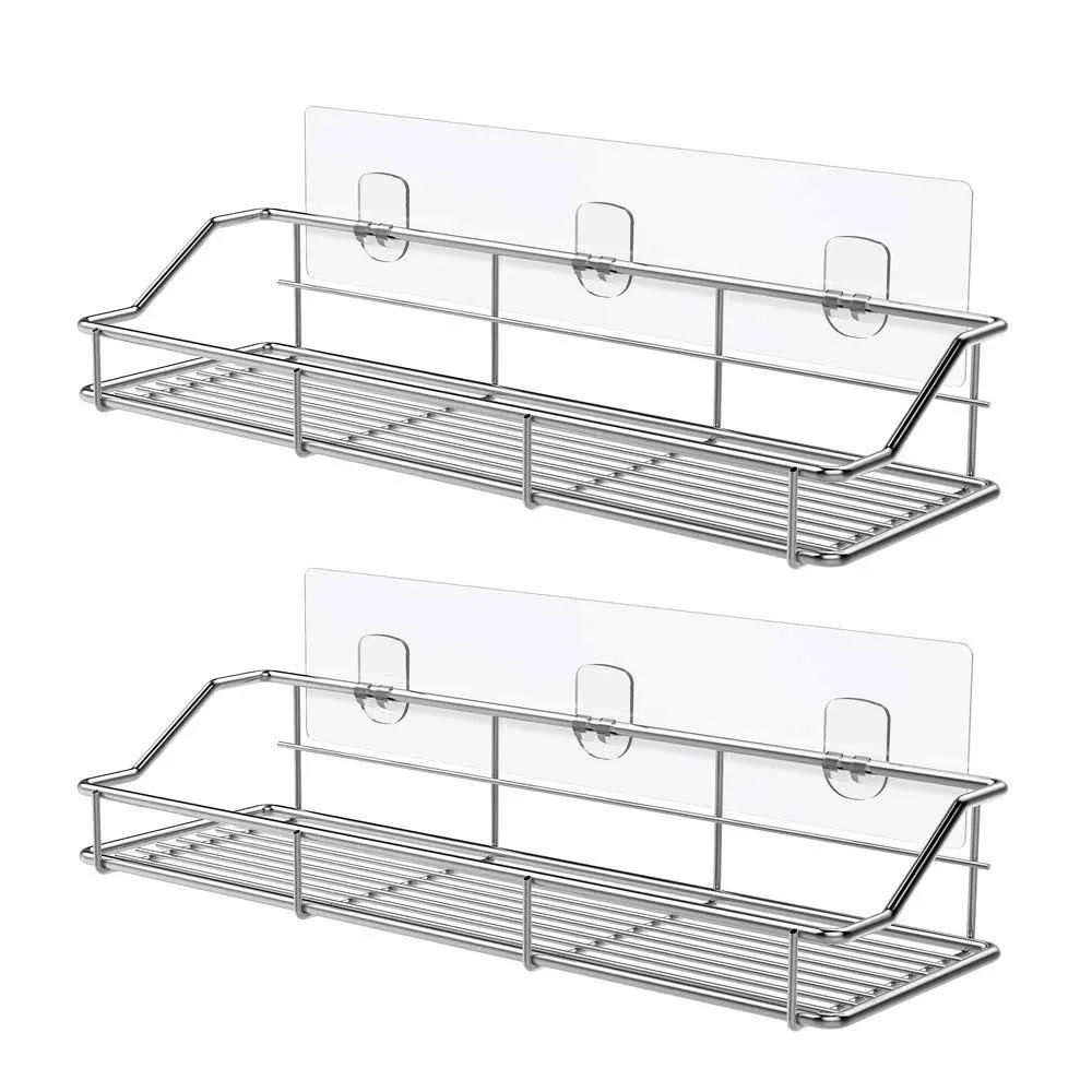 Odesign Adhesive Bathroom Shelf Organizer Shower Caddy Kitchen Storage Rack Wall ...