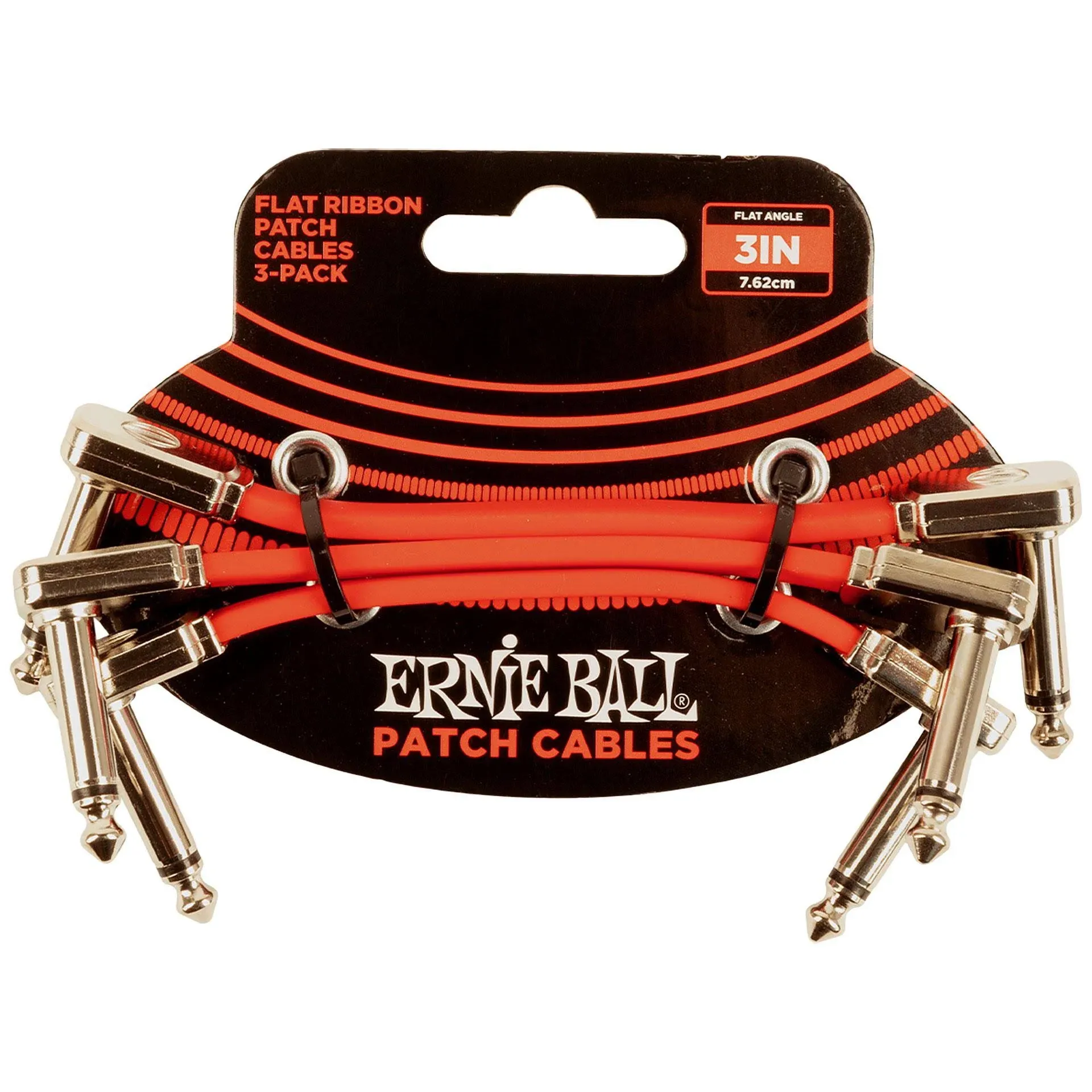 Ernie Ball EB6401 Flat Ribbon Patch 3 Latiguillos 7,5cm