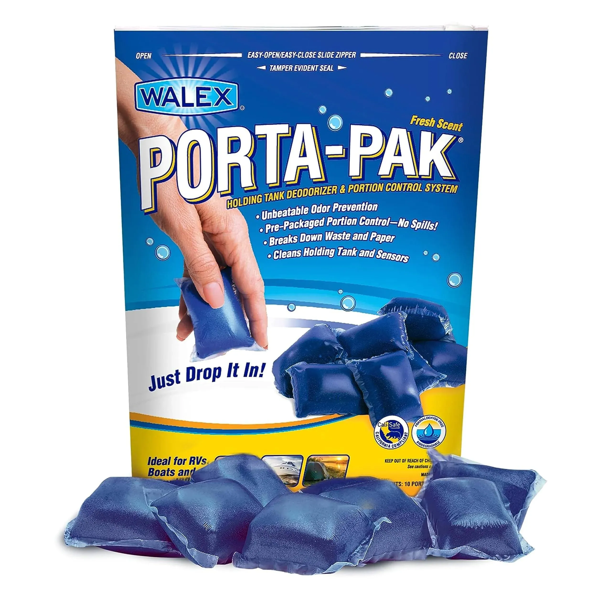 Walex Porta-Pak Holding Tank Deodorizer, 10/Bag