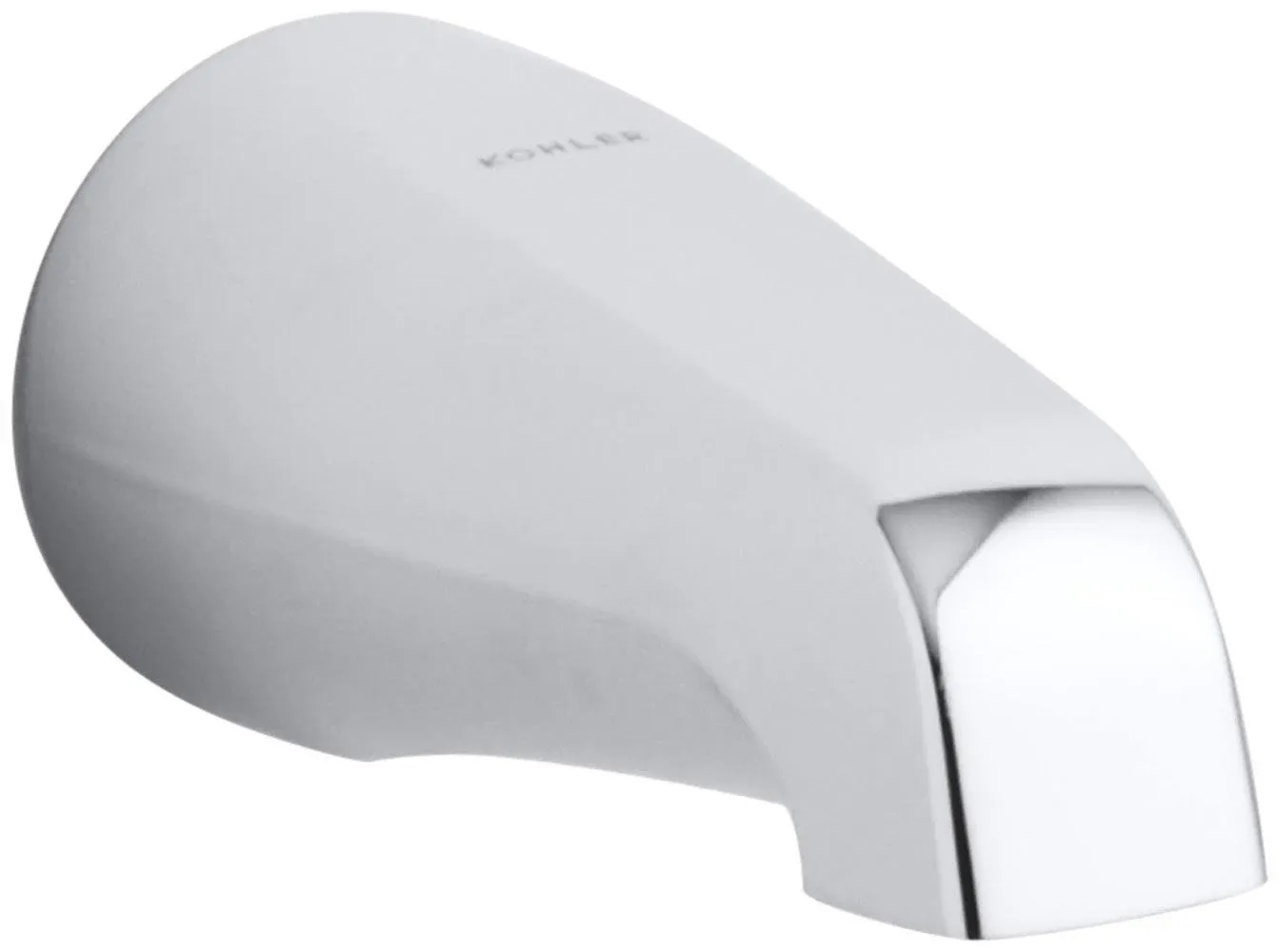 Kohler Coralais Polished Chrome Wall-Mount Non-Diverter Spout, 4-7/8in Spout Reach, Slip-Fit Connection, Metal Construction - K-15135-S-CP