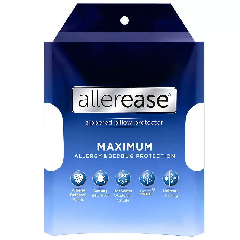 Allerease Maximum Bedbug & Allergy Protection Pillow Protector