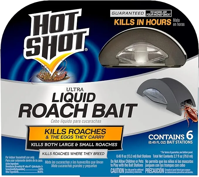 Hot Shot Liquid Roach Bait, Home Insect Killer, 6 Count (Pack of 6)Hot Shot Liquid Roach Bait, Home Insect Killer, 6 Count (…