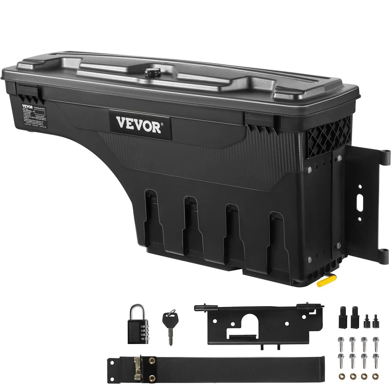 VEVOR Truck Bed Storage Box Lockable Lid Password Padlock