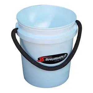 Shurhold 2452 Black 5 Gallon Bucket With Black Rope Handle