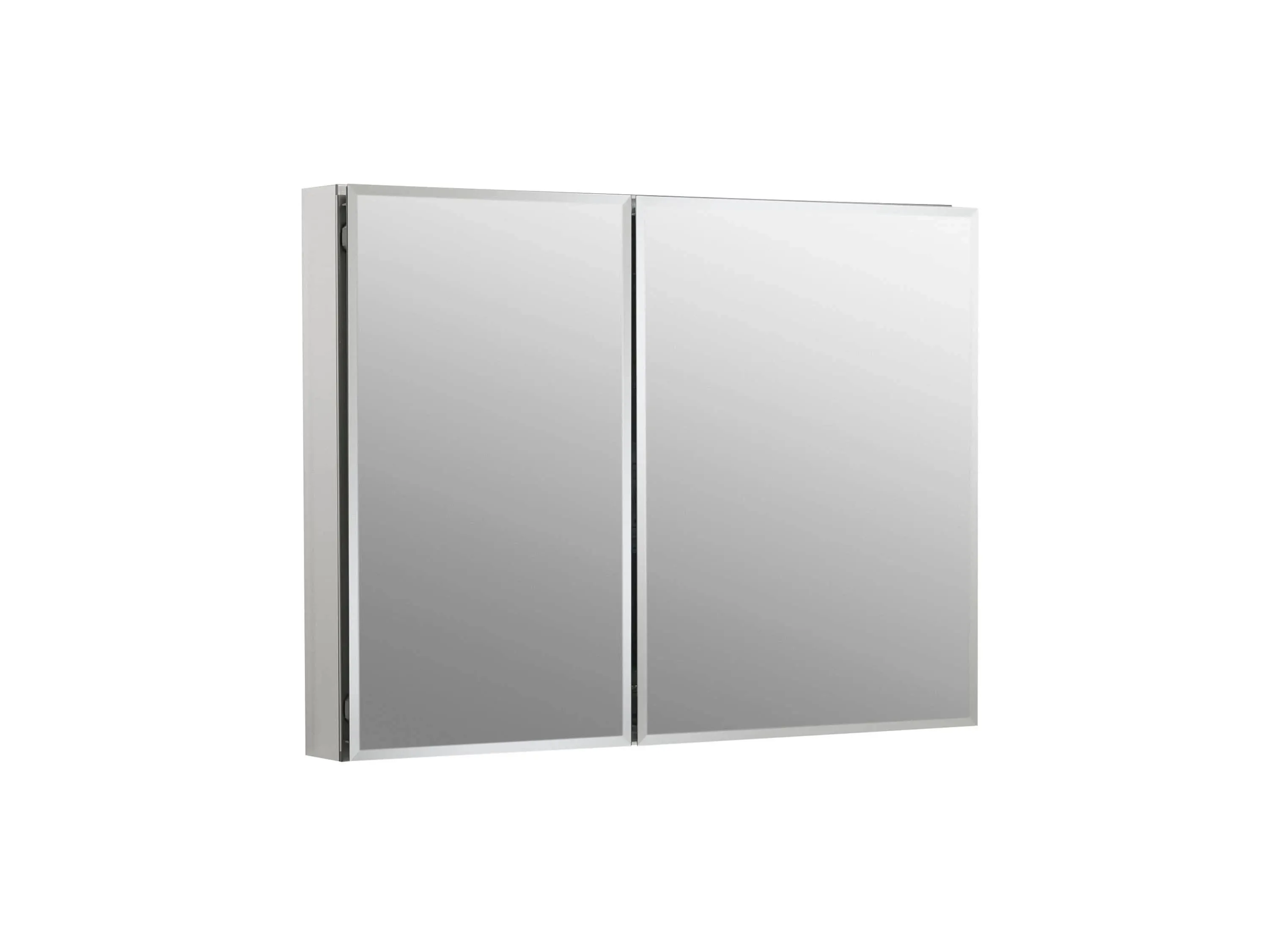 Kohler K-CB-CLC3526FS 35" W x 26" H Aluminum Two-Door Medicine Cabinet with Mirrored Doors Beveled Edges