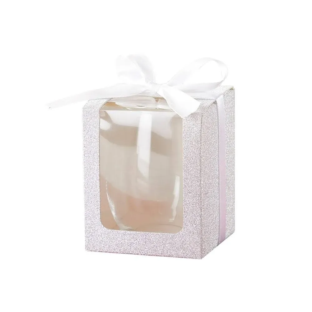 Silver 9 oz. Glassware Gift Box with Ribbon (Set of 20)