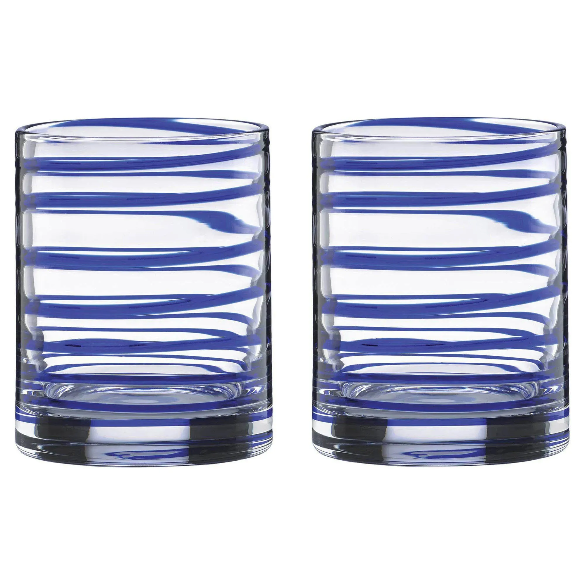 Kate Spade New York Charlotte Street Double Old Fashioned Glass Set of 2 - Blue