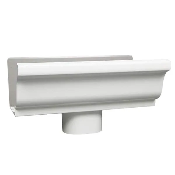 Amerimax 27010 5 inch White Aluminum End/Drop