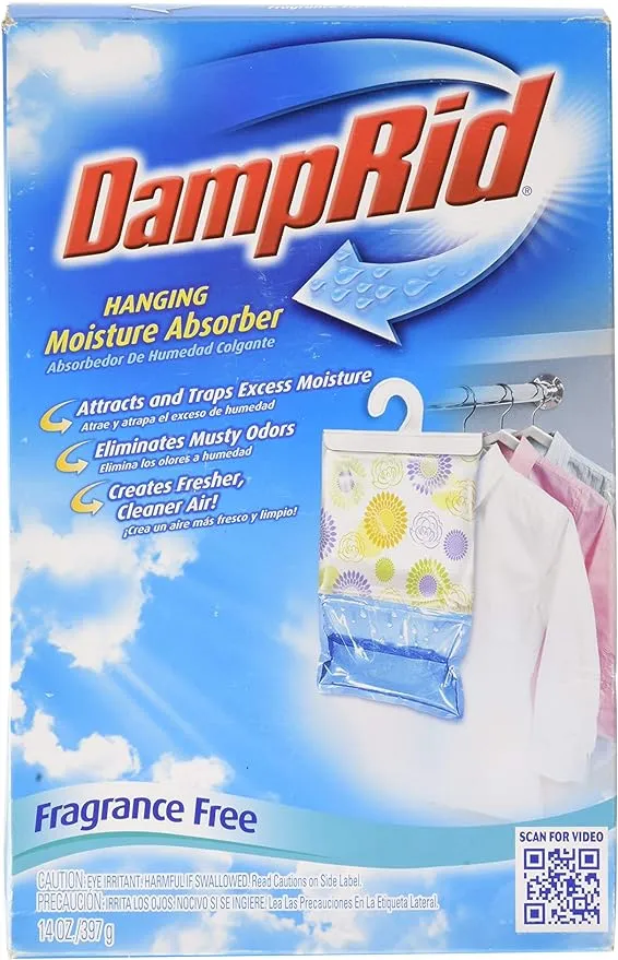 Damp Rid FG80FF Fragrance Free Hanging Moisture Absorber