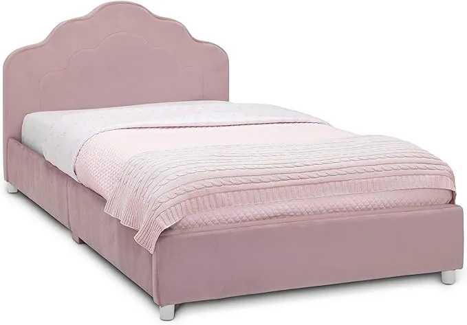 Delta Children Twin Upholstered Bed | Rose Pink