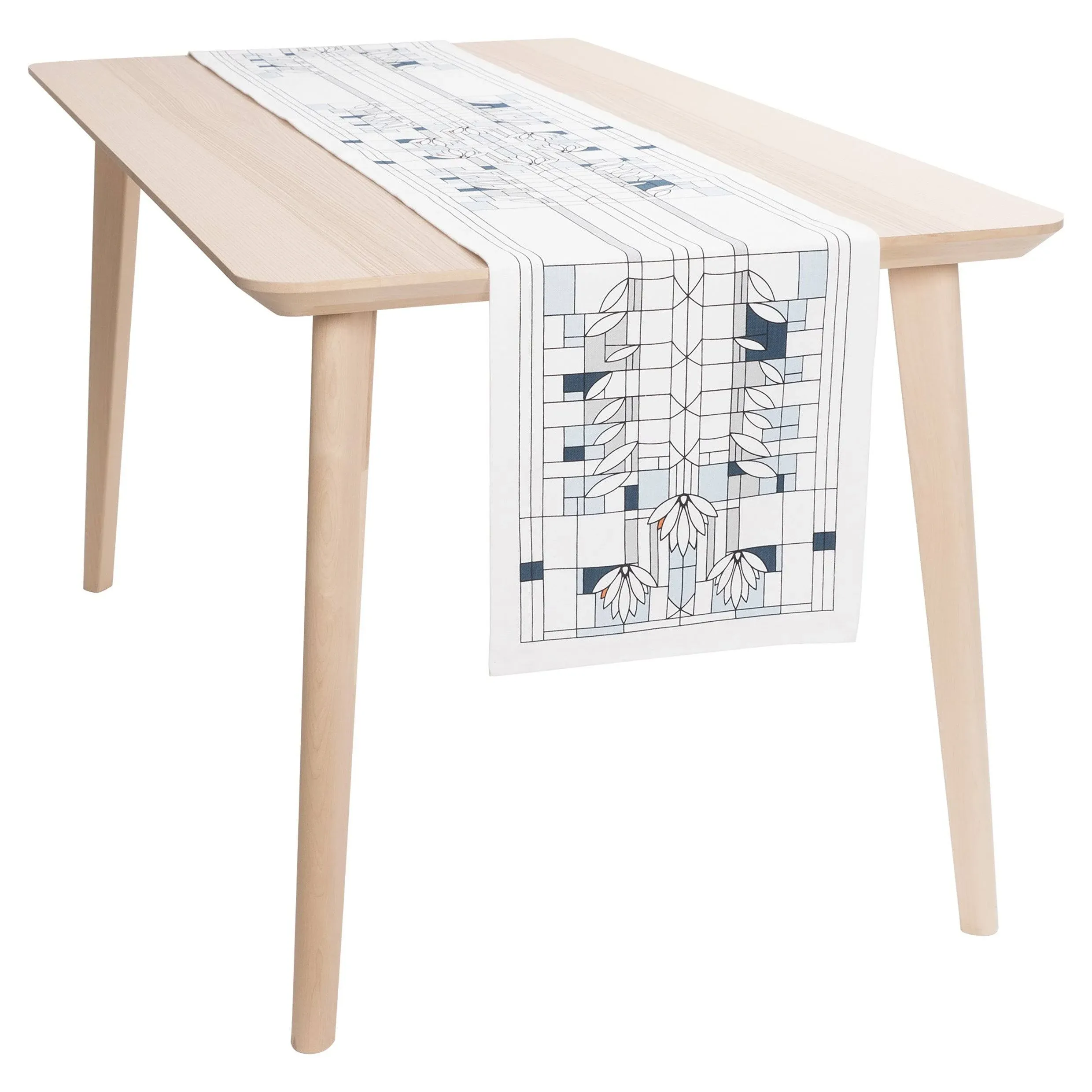 Frank Lloyd Wright Waterlilies Table Runner - Craftsman - Table Runners - by Maclin Studio | Houzz