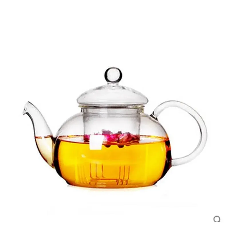 400ml Glass Teapot,Glass Teapot Stovetop Safe,Stovetop Safe Tea Kettle,Clear Glass Tea Kettle Pot,Borosilicate Glass Tea Pot Stovetop Safe for Blooming Tea & Loose Leaf Tea,Gooseneck Tea Pot