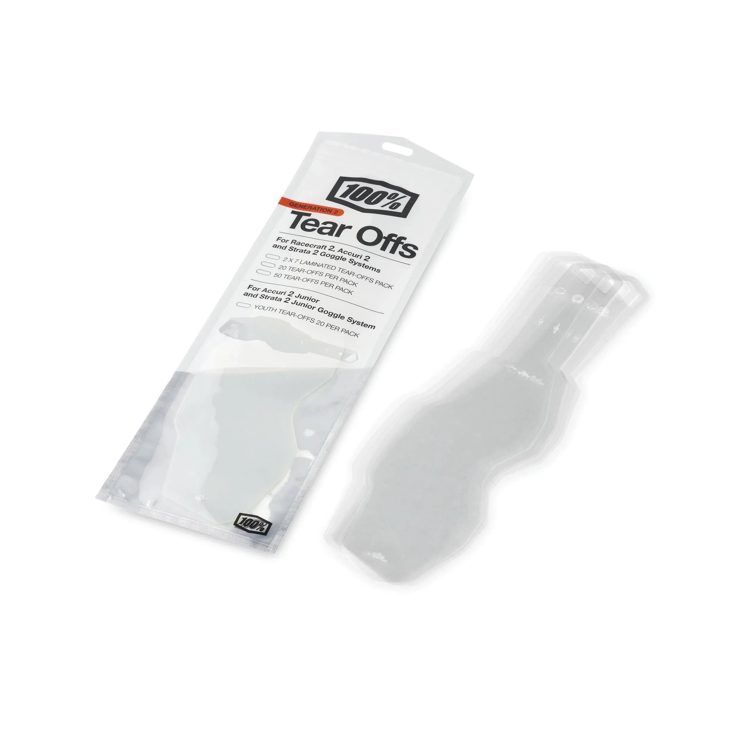 100% Standard Tear-Offs - 20pk