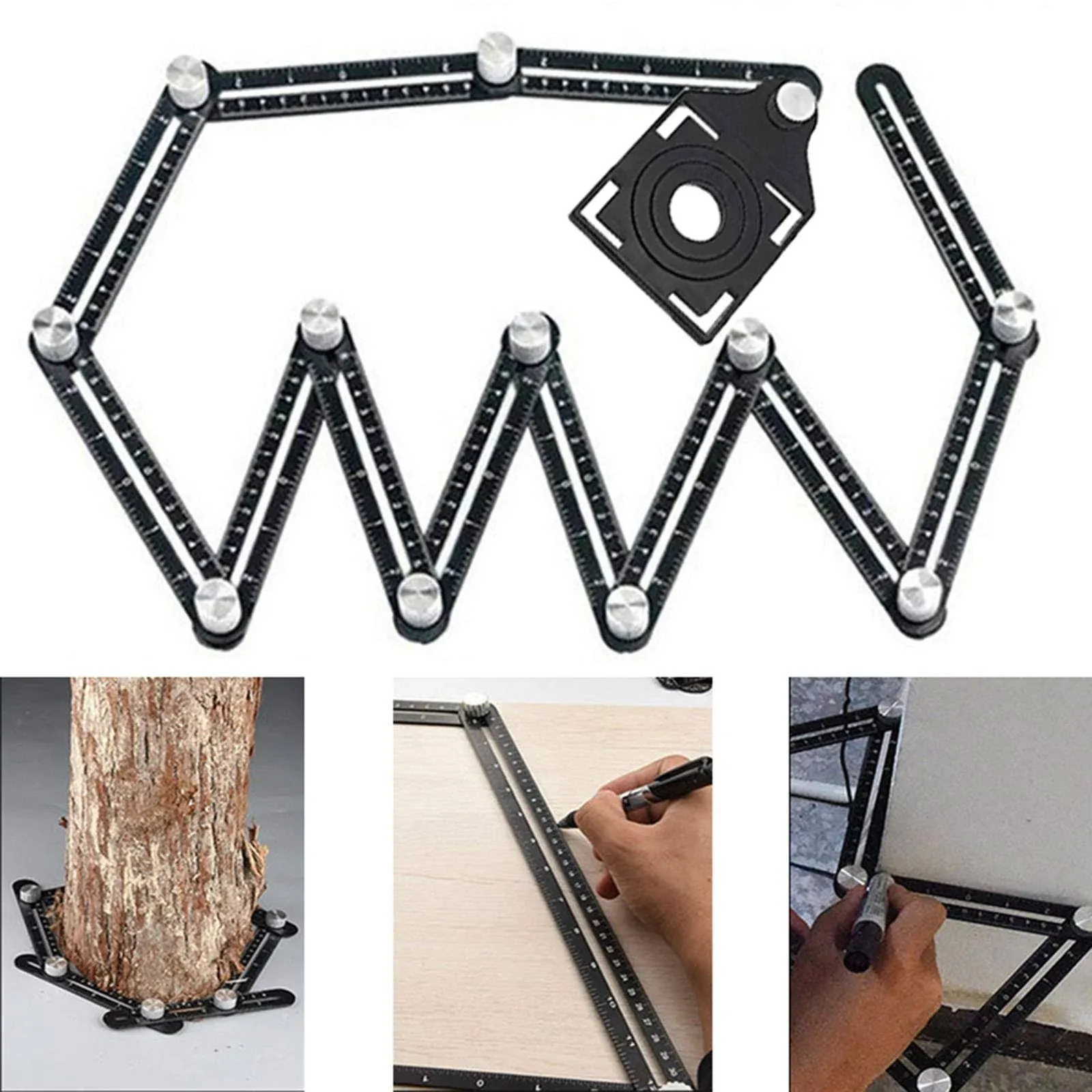 Multiangle Measuring Rulermulti Angle Tool12sided Angle Measurementtil<wbr/>e Holes Me