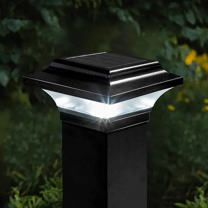 Classy Caps 10-Lumen 1-Watt Black Solar LED Outdoor Post Light (4500 K)Classy Caps 10-Lumen 1-Watt Black Solar LED Outdoor Post Light (4500 K)