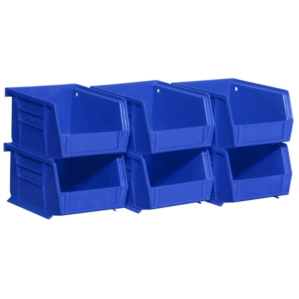 Akro-Mils 08212 AkroBins Plastic Storage Bins, Space-Saving Stackable Bins to use for Garage Organization Bins, Pantry Organization, Craft Storage, 5-Inch x 4-Inch x 3-Inch, Yellow, 6-Pack