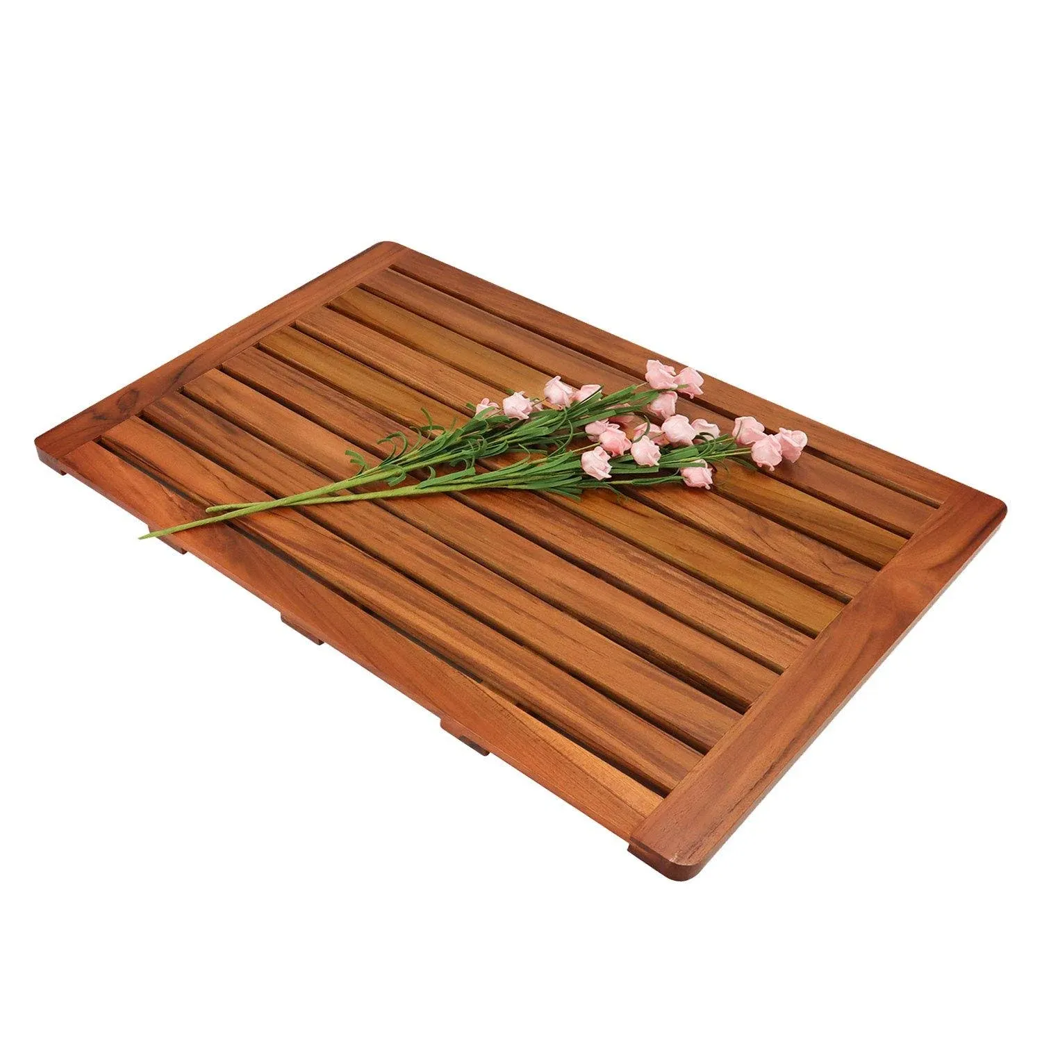 Utoplike 24"x18" Teak Wood Bath Mat