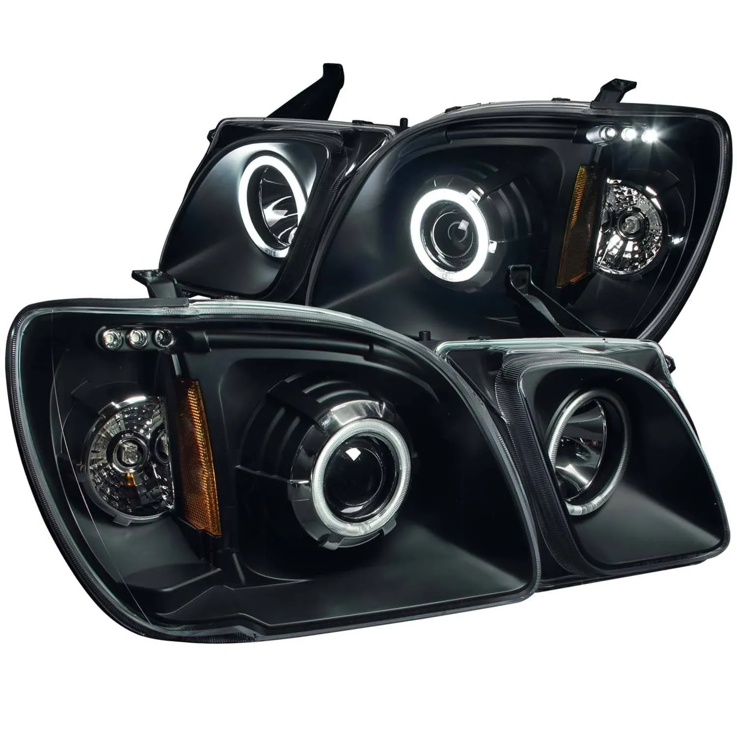 Anzo® 111170 - Black CCFL Halo Projector Headlights with Parking LEDs