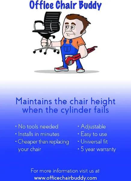 Office Chair Buddy - Fix Your Sinking Office Chair in Minutes - No Tools Needed - Supports up to 500 Pounds