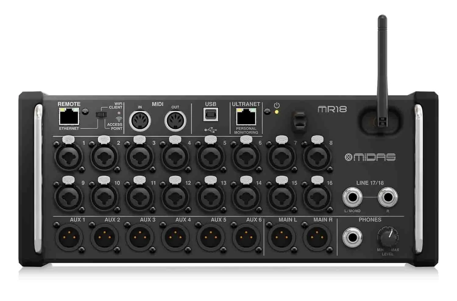 Midas MR18 Digital Stagebox Mixer for iPad/Android Tablets Midas PRO Preamp