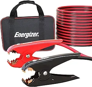 Energizer Jumper Cables for Car Battery, Heavy Duty Automotive Booster Cables for Jump Starting Dead or Weak Batteries with Carrying Bag Included (20-Feet (2-Gauge)