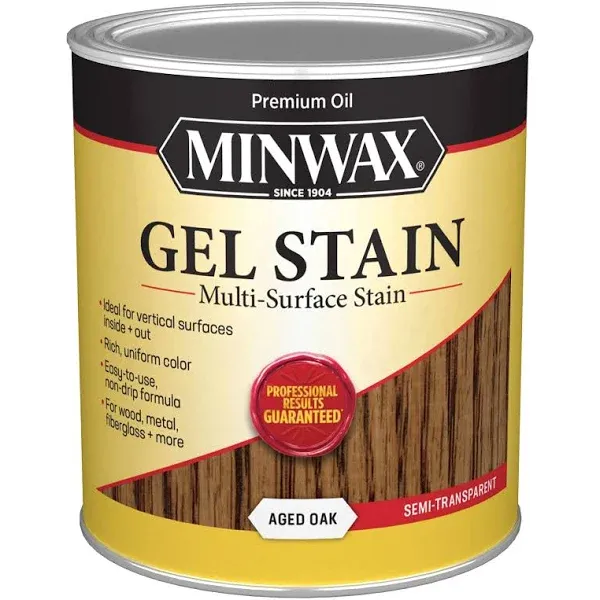 Minwax Gel Stain Oil-Based Cherrywood Semi-Transparent Interior Stain (1-Quart)