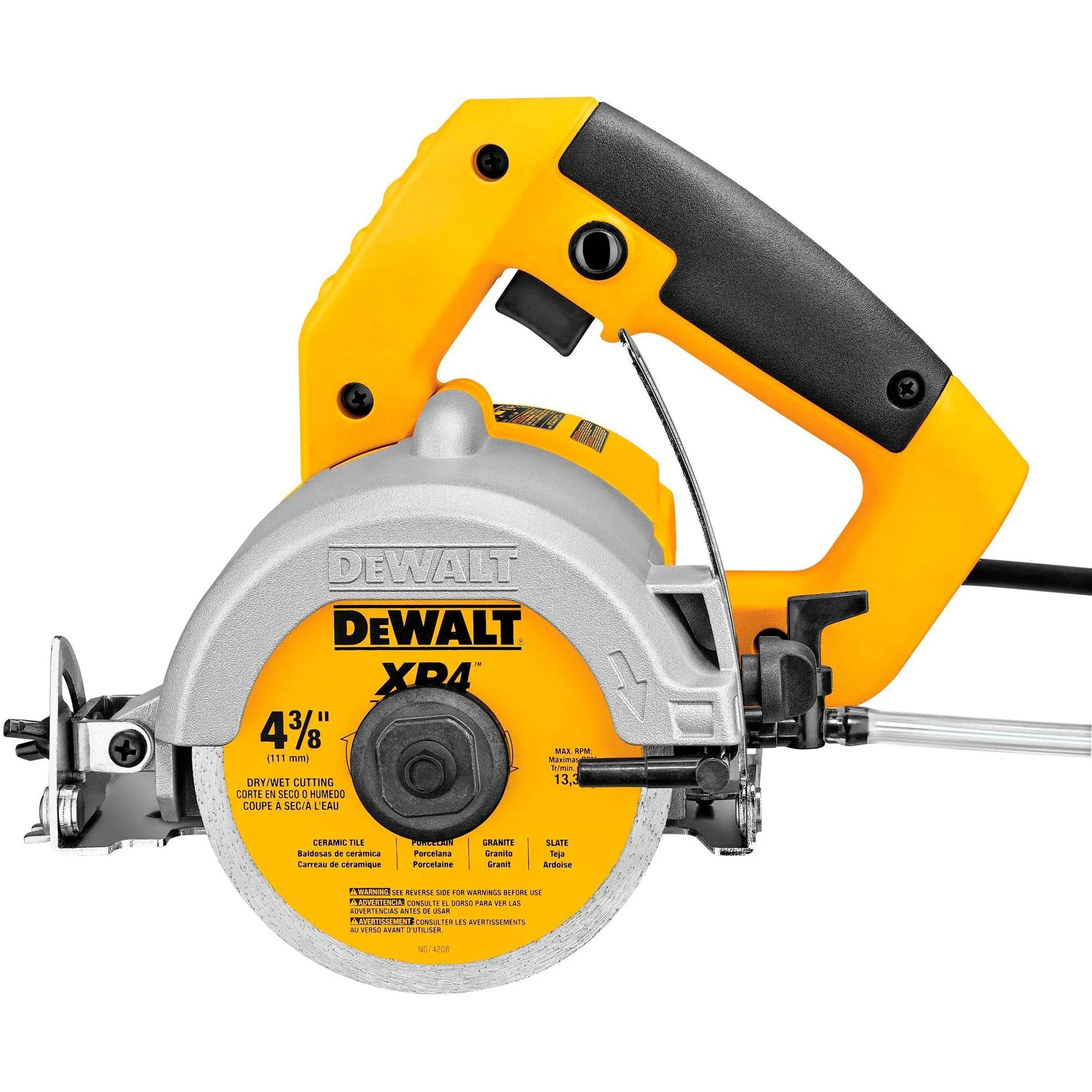 DeWALT DWC860W HD 4-3/8&#039;&#039; 10.8 Amp Wet Dry Tile Stone Masonry Saw