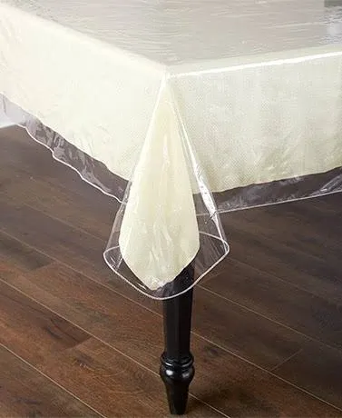 Waterproof Window Clear Vinyl Tablecloth Protector Oblong Heavy Duty 60&#034;x90&#034;