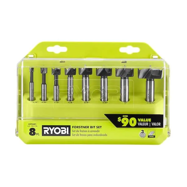 Ryobi A9FS8R1 Forstner Bit Set (8-Piece)