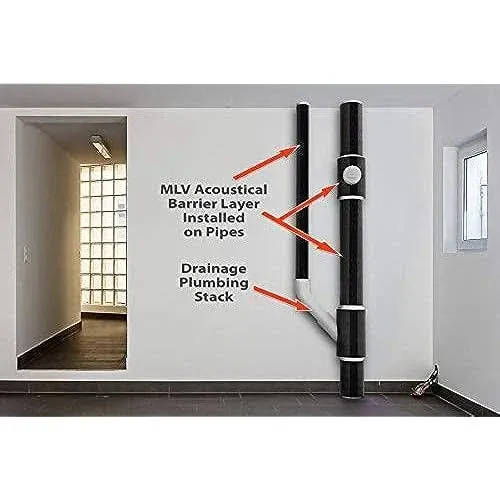 Noise Grabber 1 LB Mass Loaded Vinyl, 4' x 4' MLV Soundproofing Barrier, 16 Square Foot Roll of Sound Reducing Mass Loaded Vinyl, Installs Anywhere, Dozens of Options, Made in the USA