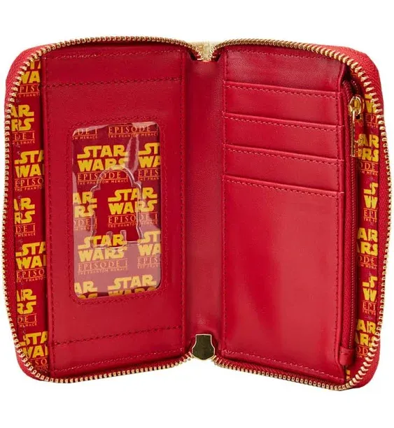 Loungefly Star Wars Scenes Series the Phantom Menace Zip Around Purse Wallet