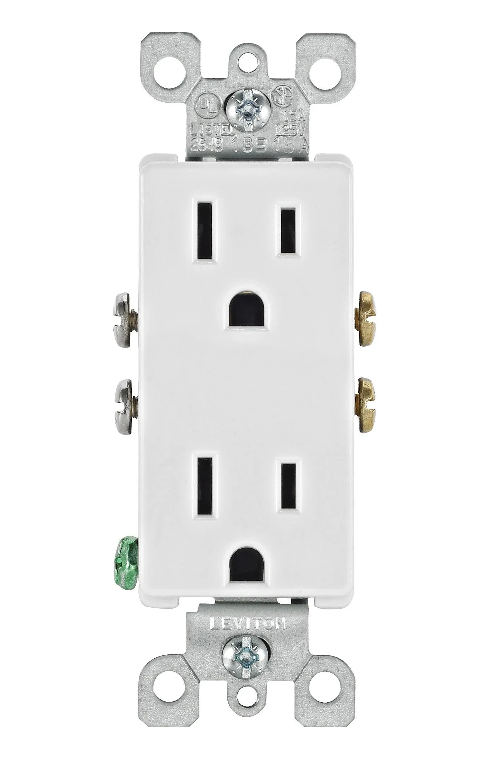 Leviton M24-05325-WMP Decora Duplex Outlet, White