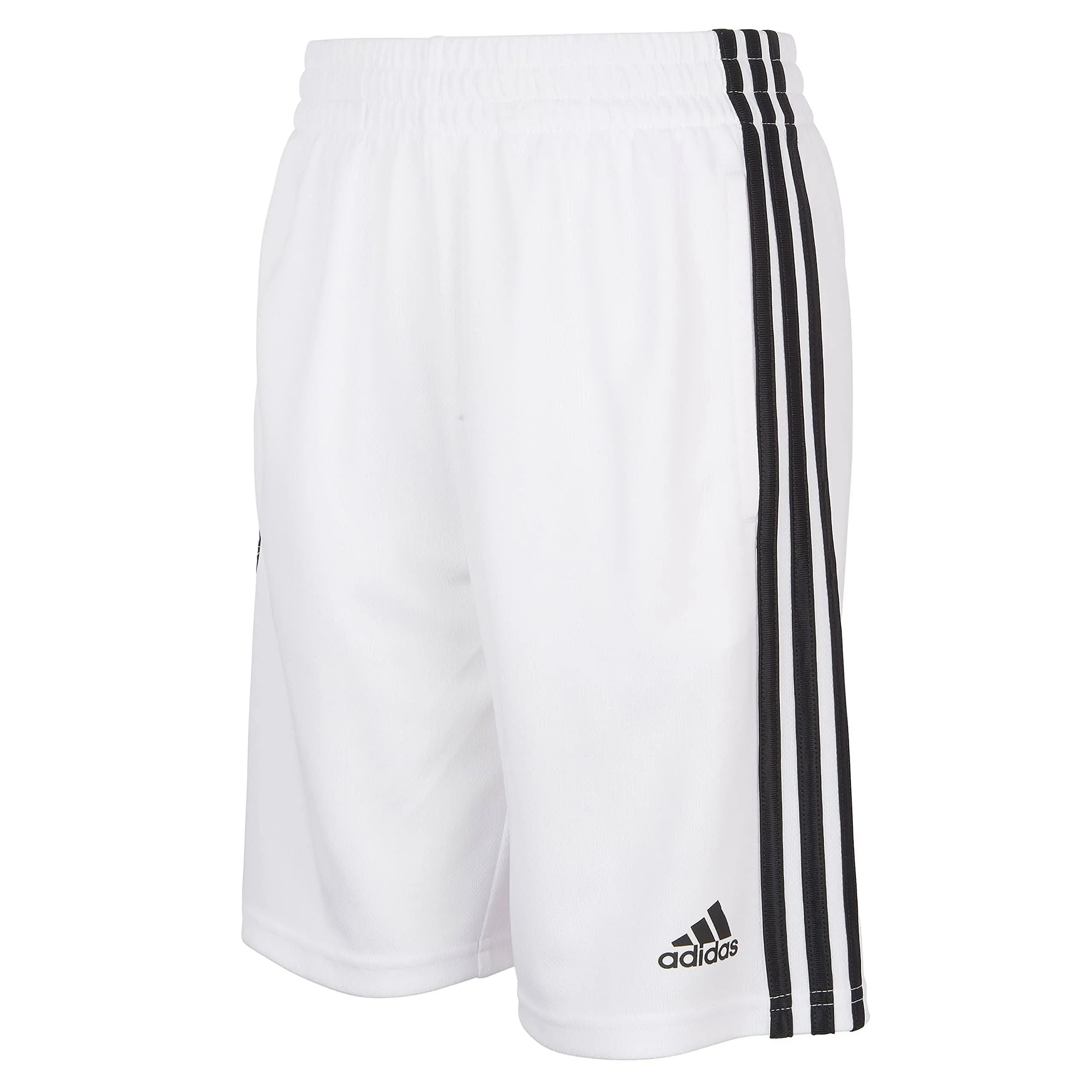 Adidas Boys' Classic 3-Stripes Shorts, M Plus, White