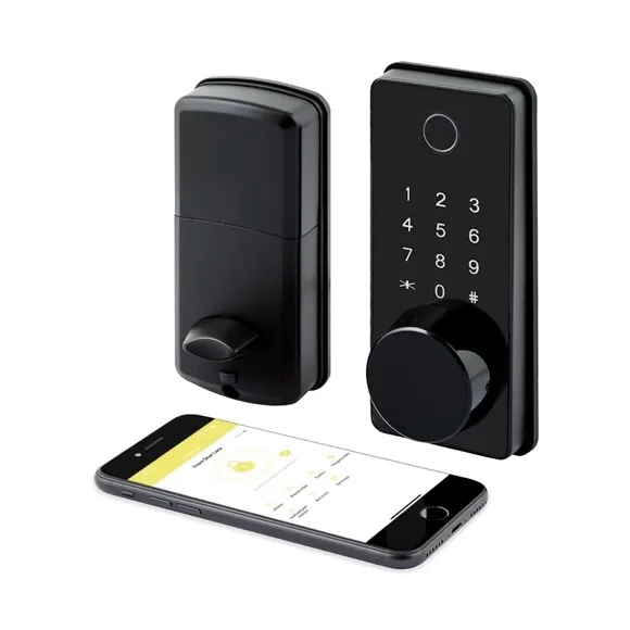 LOCKSTAR® Smart Door Lock • Keyless Entry Door Lock • Multiple Entry Methods – APP • Fingerprint Touch ID • Keypad Code • FOB • Traditional Key • Smart Home Devices • Deadbolt Smart Lock