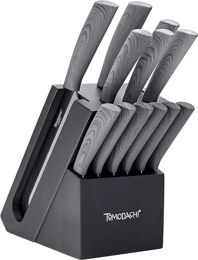 Hampton Forge Tomodachi Raintree Ash 13 Piece Cutlery Block Set