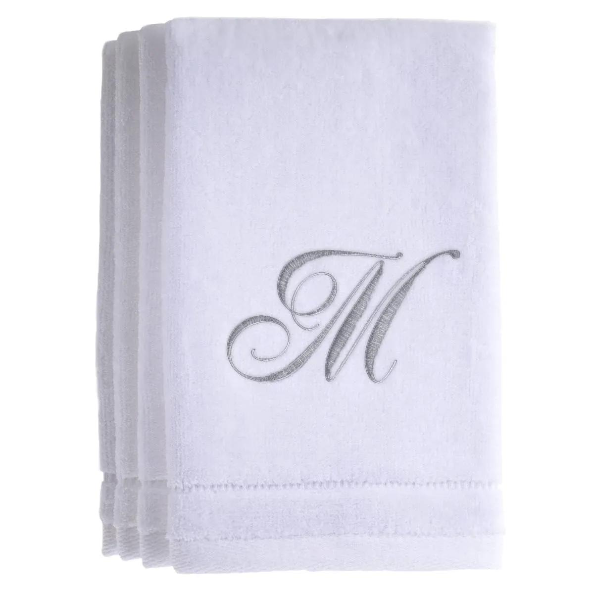 Monogrammed Towels Fingertip, Personalized Gift, 11 x 18 Inches 11&#034; x 18&#034;, M 