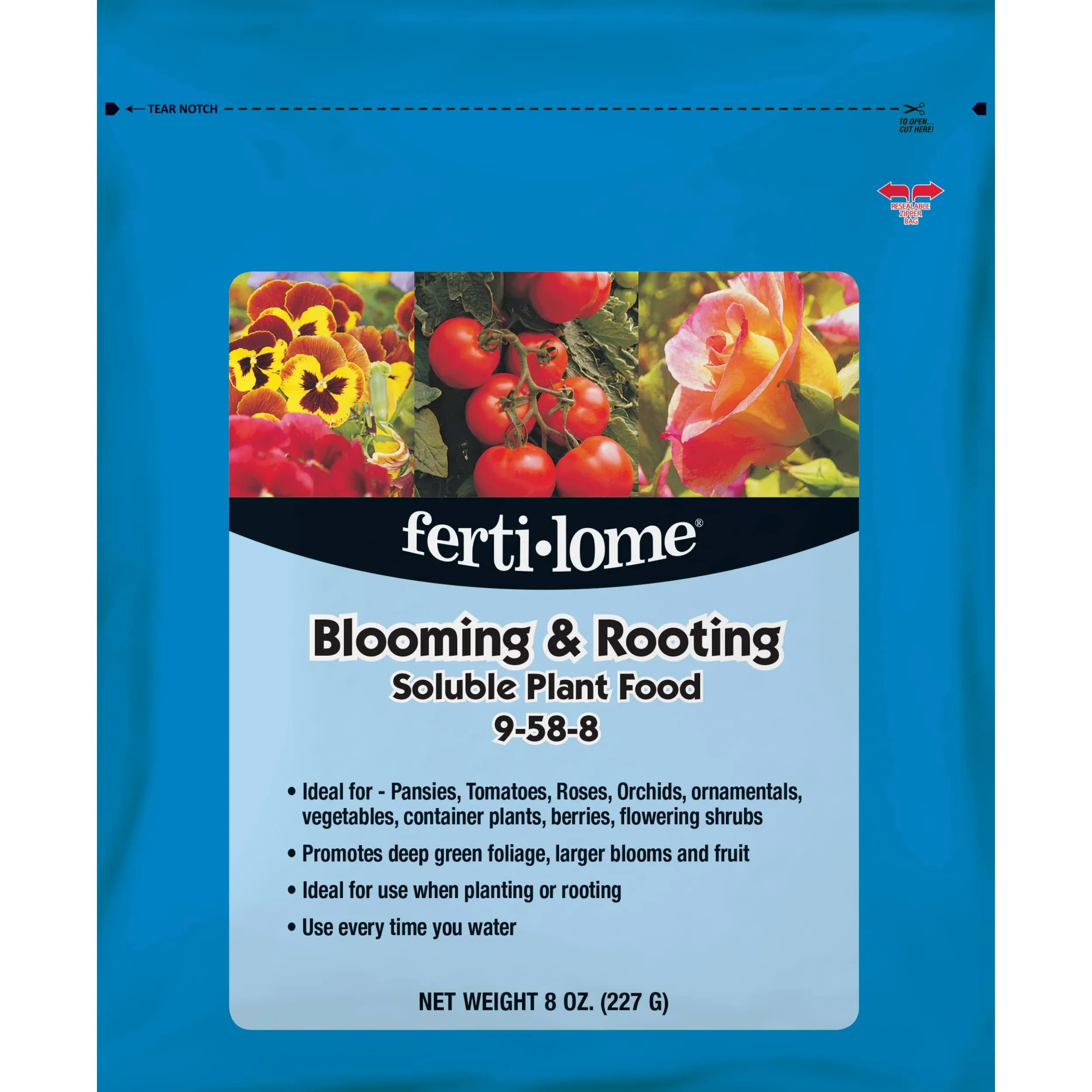 Fertilome (11778) Blooming &amp; Rooting Soluble Plant Food 9-58-8 (8 Oz)