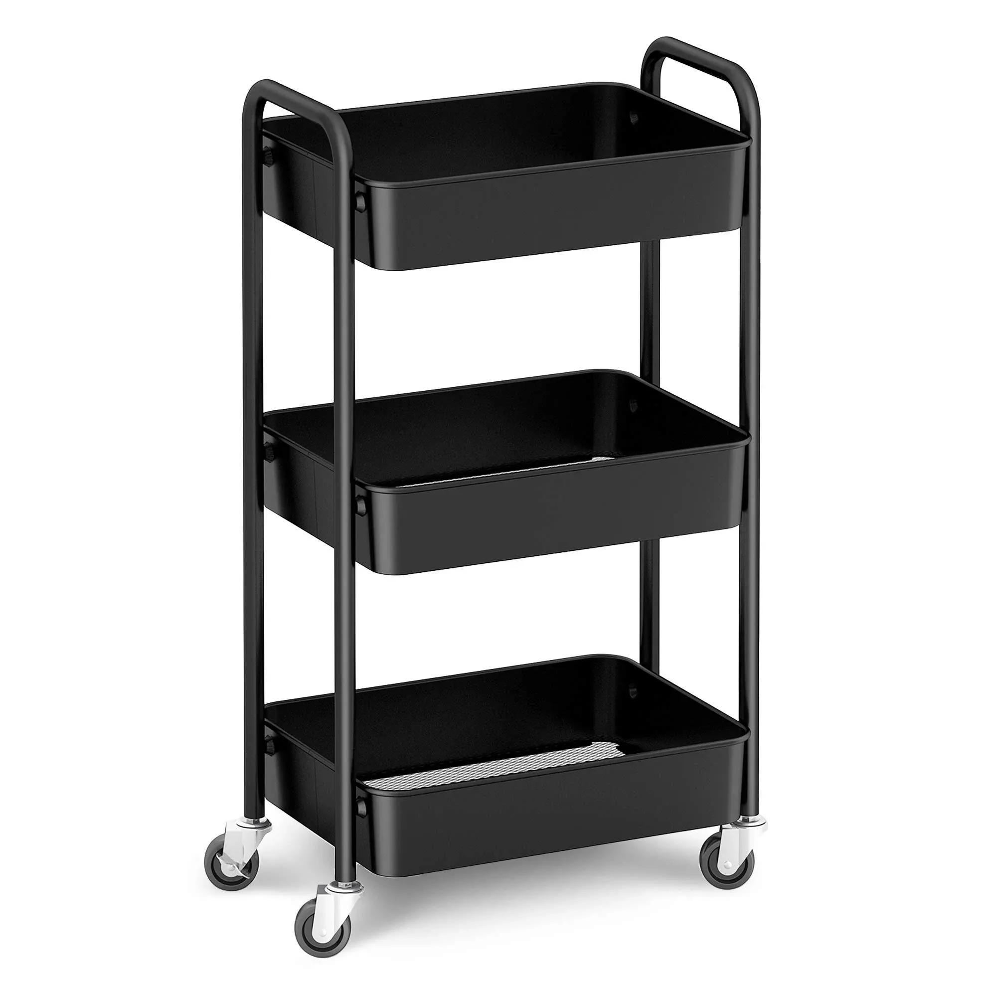 CAXXA 3-Tier Rolling Metal Storage Organizer