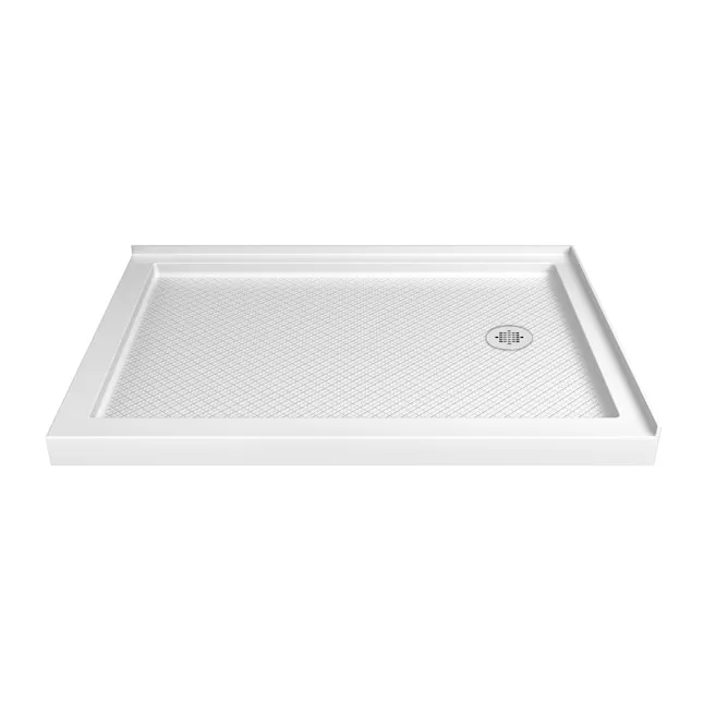 DreamLine SlimLine 36 in. D x 48 in. W x 2 3/4 in. H Right Drain Double Threshold Shower Base in White, DLT-1036482DreamLine SlimLine 36 in. D x 48 in. W x 2 3/4 in. H Right…