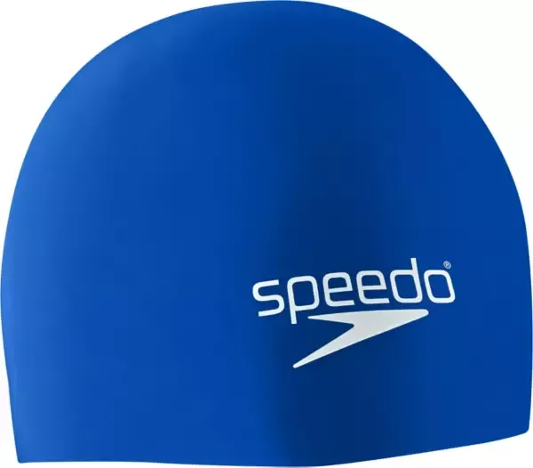 Speedo Elastomeric Silicone Solid Swim Cap, Black