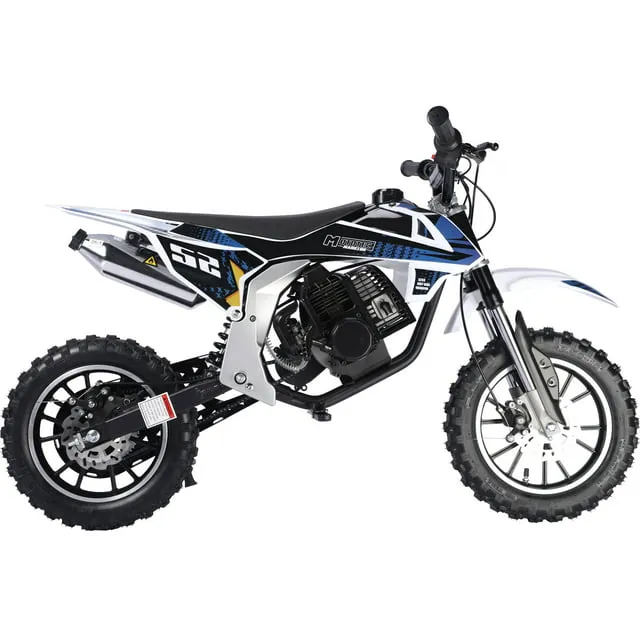 MotoTec Warrior 52cc 2-Stroke Kids Gas Dirt Bike Black