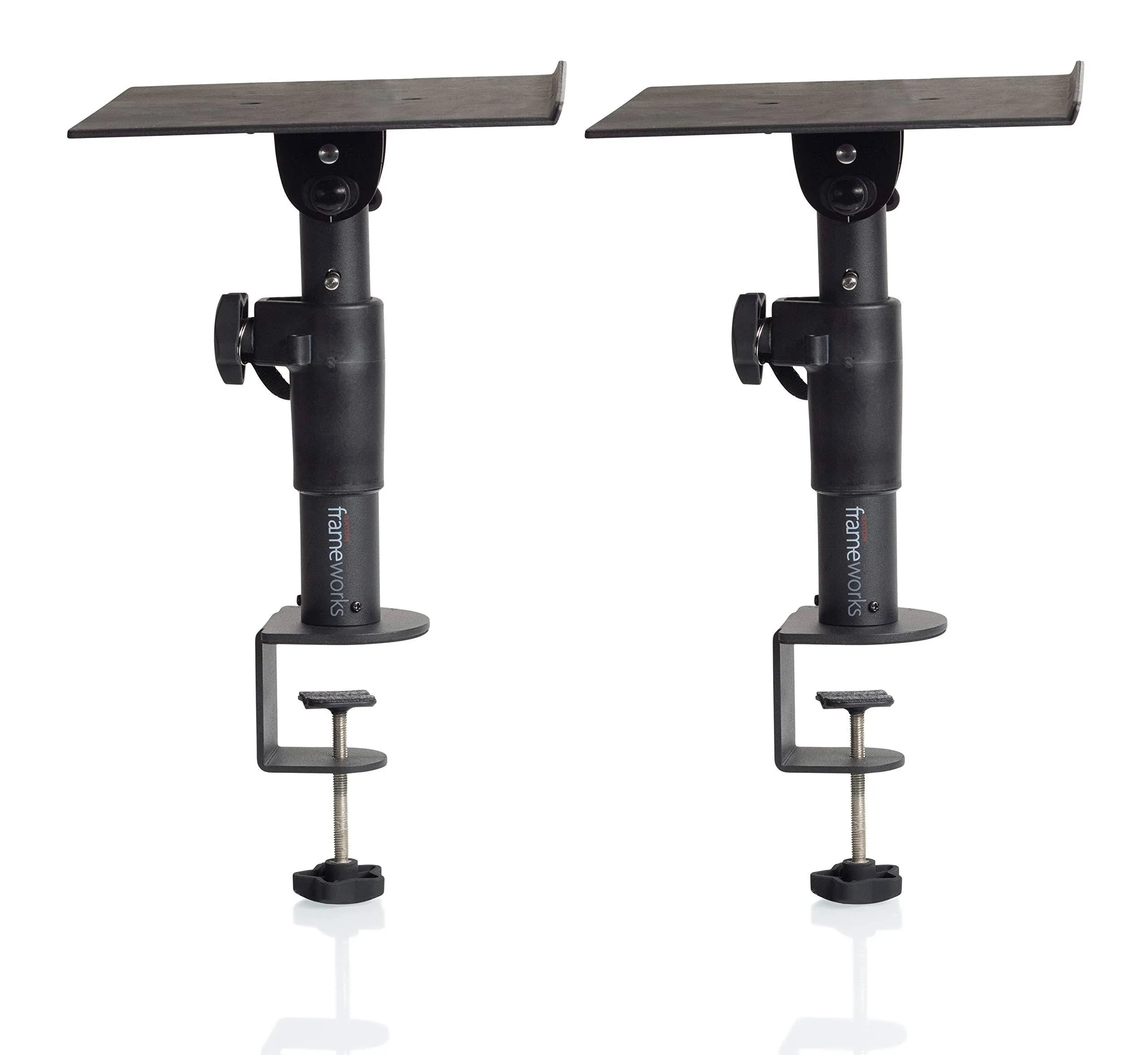 Gator GFWSPKSTMNDSKCMP Frameworks Clamp-On Studio Monitor Stand