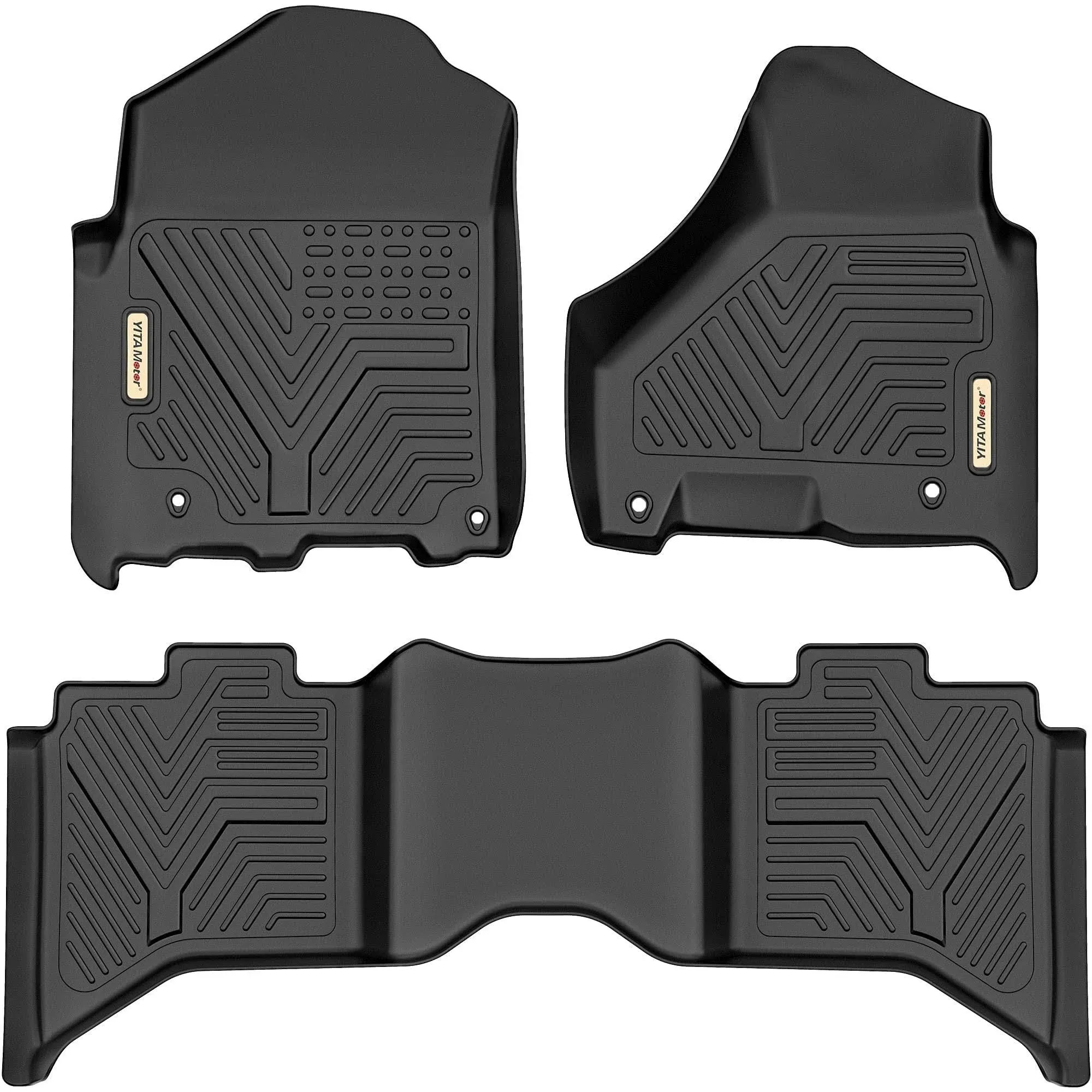 YITAMOTOR Floor Mats Compatible with 2013-2018 Dodge Ram 1500/2500/3500 Crew Cab ...